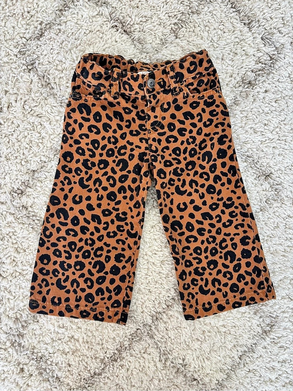 Cat & Jack Girls Leopard Print Wide-Leg Pants – 2T